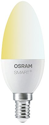 OSRAM Smart+ LED, ZigBee Lampe mit E14 Sockel, warmweiß bis tageslicht (2700K - 6500K), dimmbar, Direkt kompatibel mit Echo Plus und Echo Show (2. Gen.), Kompatibel mit Philips Hue Bridge