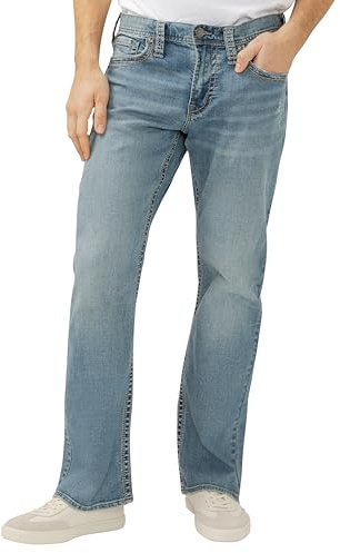 Silver Jeans Craig Easy Fit Bootcut Jean Jeans, Light Marble Indigo, 32W / 34L