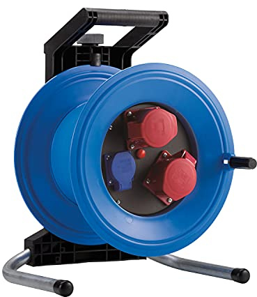 Hedi Kabeltrommel leer Professional Plus 320 (ohne Kabel, mit 2 CEE Steckdose 5x16 A 400 V, 1 Schutzkontaktsteckdosen 250 V) K3D00162T