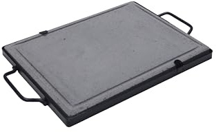 Placa de piedra encerada volcánica con soporte para bizcocho de piedra natural de regalo un juego de 3 herramientas 50x30 cm
