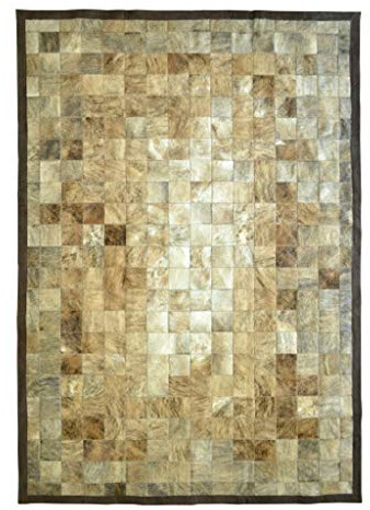 Vip Leather NEU KUHFELL Patchwork Teppich Cod Mart D600 (240 x 300 cm)