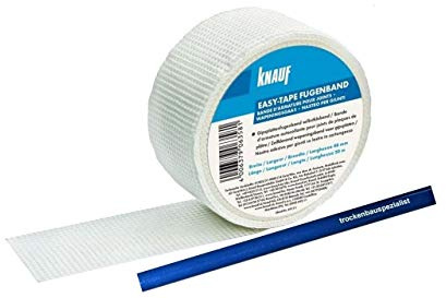 10 x Knauf Fugenband easy-tape 45 m inkl. Bleistift 175 mm Fugendeckstreifen Bewehrungsstreifen selbstklebend zum verpsachteln von Fugen