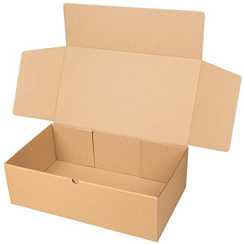 packer PRO Pack 25 Cajas Carton Envios Automontables para Ecommerce y Regalo Kraft, Extra Grande 46x26x14cm