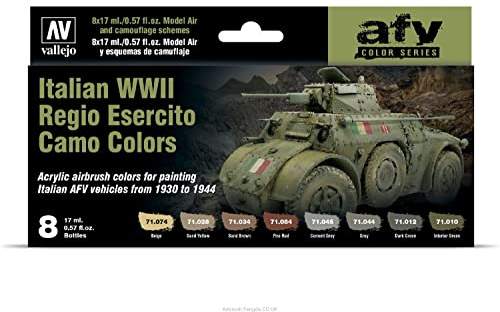 Vallejo AV Model Air Set - Italian WWII Camo Colors (x8)