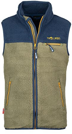 Trollkids Kids Hemsedal Vest 164, moss/blue