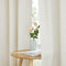 PONY DANCE Cortinas Salon 2 Piezas de Lino 140x245cm(AnchoxAlto), Visillos Dormitorio Beige Translúcidas con Ojales Visillos para Ventanas de Habitacion Infantiles, Crema