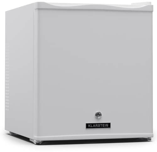 KLARSTEIN Frigorifero 28L Mini frigo con porta in vetro, per bevande e snack, piccolo e silenzioso, Ripiani regolabili, Serratura, Cerniera della porta modificabile, Piedini regolabili in altezza