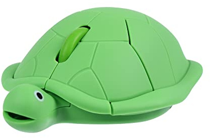 Tynerza Souris tortue sans fil - Souris silencieuse - 1600 DPI - Portable - Avec récepteur USB - Pour ordinateur, ordinateur portable - Pour l'école, la maison, le bureau - Vert