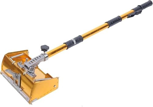 LANNADD Drywall Trockenbau Kelle, Trockenbau Taping Flat Finishing Set Griff Einstellbare Taping Werkzeuge, Flächenspachtel Set Mit Schnell Teleskopschalter 40''- 63,8'' Verstellbarer Griff