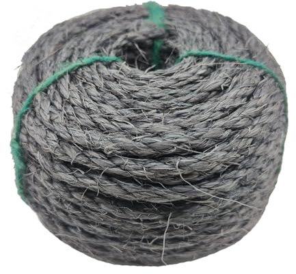 Sisal Rope for Cat Cactus Scratching Post 6 mm x 10 m, Cat Rope for DIY Cactus Scratching Post & Repair Cat Scratches, Grey