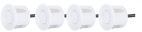 Sensores Aparcamiento Coche Kit De Sensor De Estacionamiento Con Radar Pantalla LED Retroiluminado Parktronic Asistente Detección Monitor Marcha Atrás Sensor De Radar 4/6/8 Radar Parking Sensor(Blanco