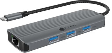 ICY BOX Docking Station USB-C (6 in 1) con 1 HDMI (4 K 60 Hz), 3 USB 3.2 HUB, 100 W Power Delivery, alluminio, Plug & Play, Windows & MacOS, IB-DK4034a-CPD