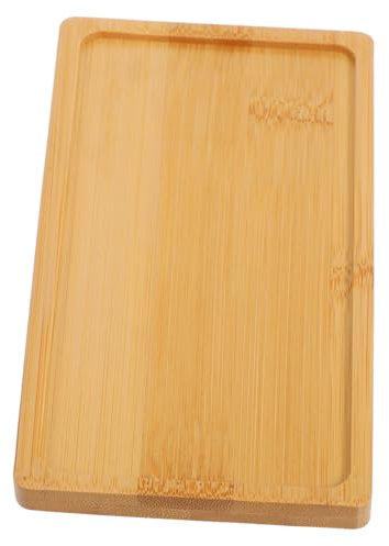 Happyyami Sottovaso per Piante Vassoio Rettangolare per Fioriera Vassoio in Legno per Bonsai Fori di Drenaggio Decorazione per Piante A Goccia