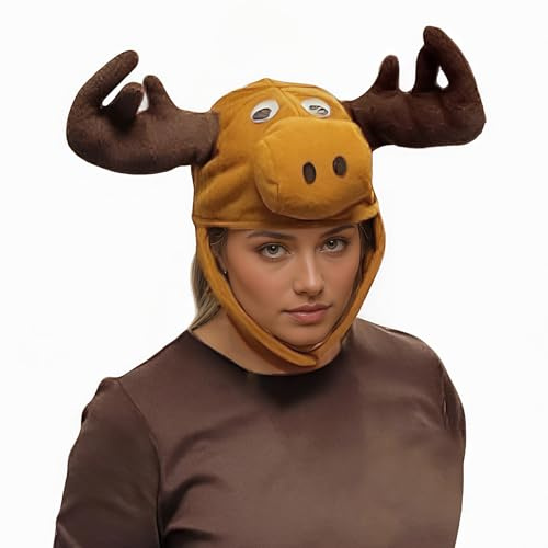 IPENNY Weihnachts Rentierkostümhut Elch Schneemann Weinachtsbaum Kopfbedeckungshut für Erwachsene Halloween Accessoire zu Weihnachten oder zum Karneval Fasching Plüschserie