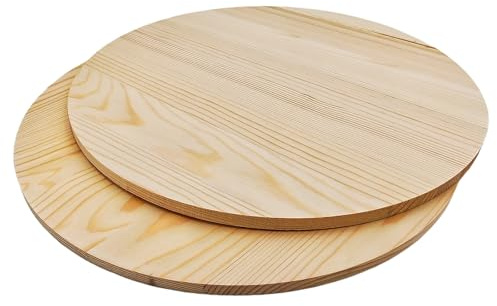 Kreisschild aus Kiefernholz, 35 x 1 cm, blanko, unlackiert, rund, für Bastelprojekte, Gravur, Holzverbrennung, Malerei, 2 Stück