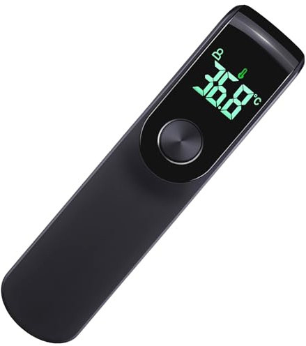 YAOYYG Termometro frontale per neonati e adulti, display LCD, lettura istantanea, cambio tra °C/°F, termometro a infrarossi ad alta precisione, facile da usare (nero)