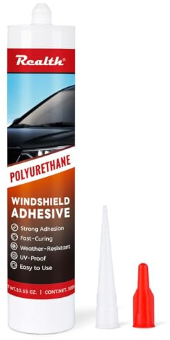 Realth Windscreen Bonding Adhesive/Black Sealant 300ml | High Bond, Fast Curing Formula, for Car Truck Van Bus Glass Glue