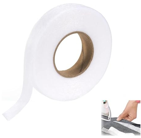 CeoxThao Cinta Termoadhesiva para Dobladillos 64M x 2CM, Ruban Adhesivo para Cortinas, Pantalones y Ropa, Fácil de Usar, Sin Costura, Resistente al Agua (Blanco),Cinta Dobladillo Plancha