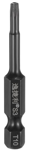 QUARKZMAN T10 Inserti per Avvitatore Torx Sicurezza 1/4 Gambo Esagonale 2 (50mm) Magnetica Antimanomissione Chiavi Set Cacciaviti a Stella 6 Punte per Trapano Acciaio S3 con Foro