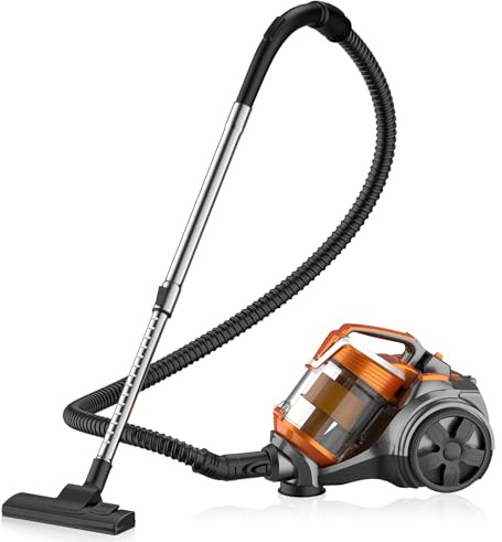 Fizuuye Beutelloser Staubsauger 3600W, Bodenstaubsauger ohne Beutel, 23Kpa, mit HEPA Filter, 5m Kabel, für Parkett,Teppich,Fliesen,Tierhaare, leistungsstarker Staubsauger (3.5L)