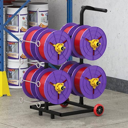 Heavy Duty Wire Spool Cart, Cable Reel Holder and Dispenser for Electrical Industrial Retail