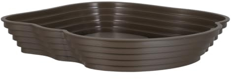 STOBAZA Bassin de Baignade Forme Naturelle Facile à Nettoyer en PVC avec Design Ergonomique pour Tortues et Geckos pour Terrarium et Usage Extérieur