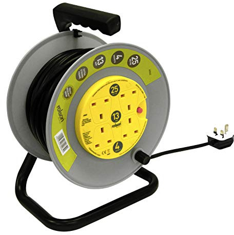 Rolson 60065 4 Socket 25M Cable Reel