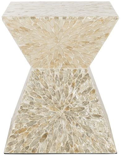 Safavieh Home Collection Calypso Multi Beige Sunburst Mosaic Stool