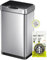 EKO Mirage-T 50L Touchless Sensor Bin, Fingerprint-Resistant Motion-Activated Rectangular, Silent Soft Close & Stay-Open Lid, Waste Bin for Home, Kitchen, and Office, Brushed Stainless Steel