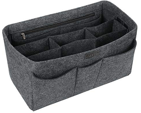 Ropch Taschen Organisator für Frauen Handtaschen, Filz Taschenorganizer Bag in Bag Handtaschenordner Organizer für Handtaschen, Mittelgrau - L