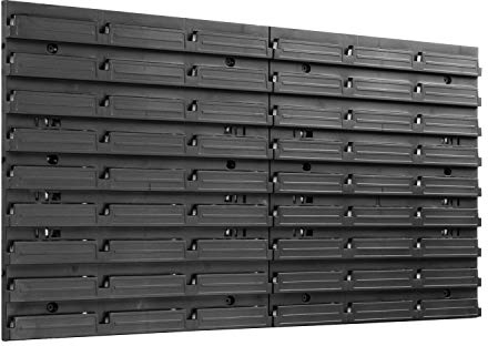 botle Lagersystem Wandregal Stapelboxen Schüttenregal Sichtlagerkästen | Extra Starke Wandplatten | Regal Erweiterbar | Werkstattregal Lagerregal Werkstattwandregal Steckregal (772 x 390 mm)