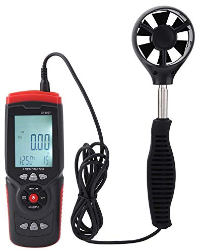 GT8907 Windgeschwindigkeitsmesser LCD-Display Digitale Anemometer USB-Luftvolumenmessgerät Tragbare Luftstromtester Umweltmessgeräte
