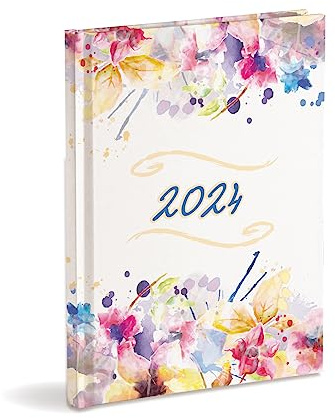 Tagesplaner Organizer 2024 cm 15 x 21 cm geschlossen Januar-Dezember 2024 Hardcover