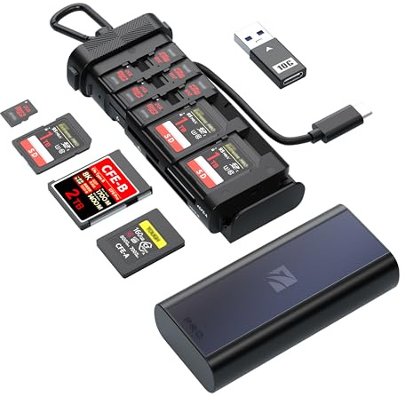 Freewell USD 3.2 10GBps Pro Reader Vielseitiges CF Express A/B,SD/Micro SD | Kartenlesegerät und -halter für professionelle Fotografen und Videofilmer