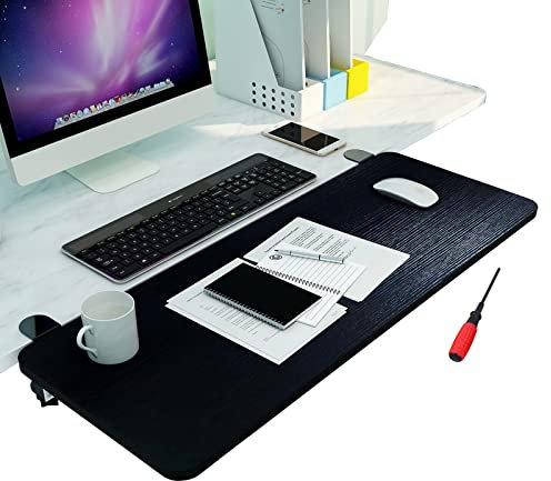 IkErna Ergonomische Schreibtisch Extender -Tastaturschale Plattformen - Mit Faltbarer K -Spur - Faltet Oder Entfaltet Sich Leicht/Black/65 * 25Cm