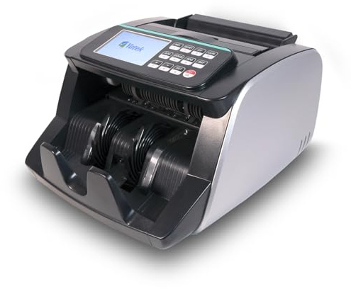 Contadora de billetes Yatek YK-750, 4 métodos de detección, MG, UV, IR, MT cuenta billetes automáticamente y manualmente doble pantalla LCD
