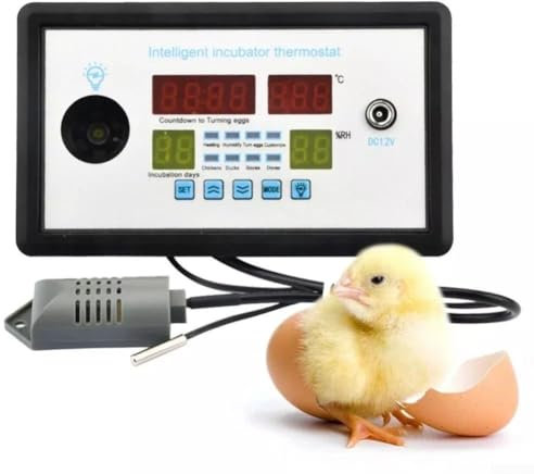 HEBEOT Eier-Controller-Inkubator für Bruteier, automatische Temperatur-Feuchtigkeitskontrolle, Inkubator für zivile industrielle Zwecke, 150 x 88 mm (220 V)