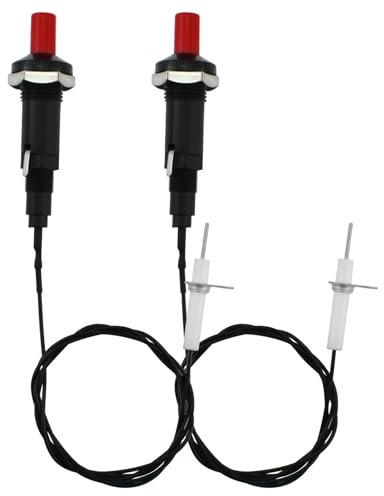 Aifeier ET Encendido piezoeléctrico de chispa, kit de encendido piezoeléctrico de propano con electrodo de cerámica roscado, apto para chimenea de gas, horno, calentador, cocina (paquete de 2)