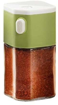 Generisch Salière en verre, récipient pour sel pressé, 0,5 g, pots alimentaires quantitatifs et bidon – Bouteille à saupoudrer amovible, salière, organisateur d'épices pour sucre, sel, poivre, épices