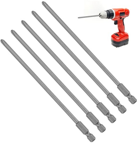 5Pcs PH2 Drywall Screwdriver Gun Bit 150mm Autofeed Collated Drywall Screwgun Replacement with Generic 1/4 inch Magnetic Screw Driver Head for Makita BFR550 6843 DFR550 and Most Screwdriver