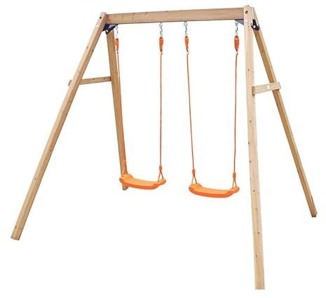 Colibrì ALTALENA DUO LEGNO Brand - 225x200x201cm - Pregiatissimo Legno - Design Elegante - Utilizzo Esterno - Collezione Gioco