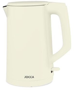 Jocca - Hervidor eléctrico retro 1,7 L | Acero inoxidable 304 | Control STRIX | 1500 W | Diseño vintage elegante | Hervidor de agua rápido y seguro