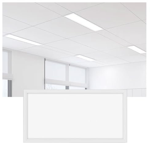 YJEUZCD LED Flat Panel Light, Ceiling Lighting Fixture Panel, Ceiling Light Fixture, 6500K Recessed Lamp Fixture For Office Kitchen Bathroom(2pcs-30x120 cm)
