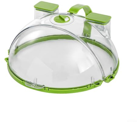 Couvercle pliable pour micro-ondes de 25,4 cm avec cuiseur vapeur et poignée, plaque de protection contre les éclaboussures pour cuisine, passe au lave-vaisselle