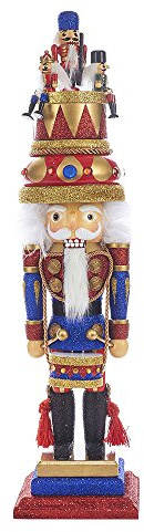 Kurt Adler Hollywood Music Box Hat Nutcracker, Red