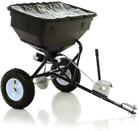 Jardiaffaires Streuwagen drehbar zum Ziehen maximale Kapazität 56 kg