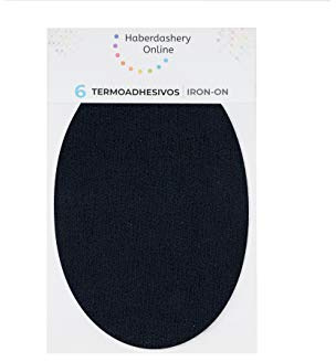 6 Bügelflicken für Kinder-Jogginghosen, Farbe Schwarz. Knie- & Ellbogenschützer 13,9 x 9,3 cm. Thermoadhäsive Patches für Sport- und Freizeitkleidung