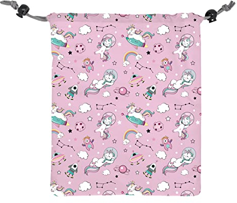 NERTHUS FIH 944 Bolsas Comida Infantiles Unicornios ecológica, Adaptable, facil de Limpiar y Apta para Lavadora