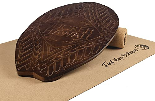 JUCKER HAWAII Balanceboard Homerider Surf Ulua - Balanceboard mit großer Standfläche für bessere Koordination - Surf & Balancetrainer inkl. Korkrolle und Bodenschutzmatte