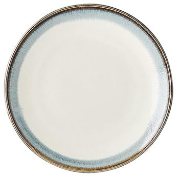 MIJ Europe Assiette à Gâteau en Céramique Grande Assiette Ronde Plat de Service Céramique Japonaise Aurora 25,5 cm de Diamètre Passe au Lave-vaisselle, Micro-ondes, 1 Pièce